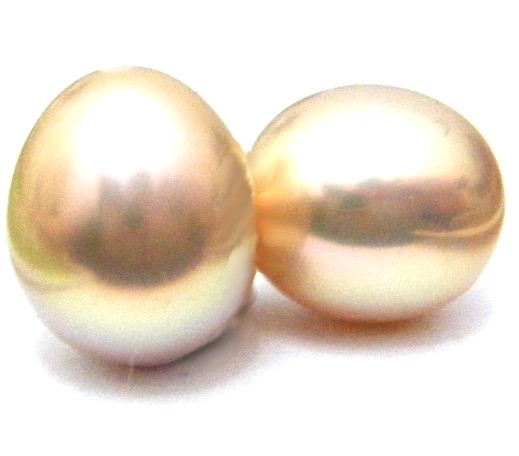 Natural Colours 8-9mm Half Drilled Drop Pair